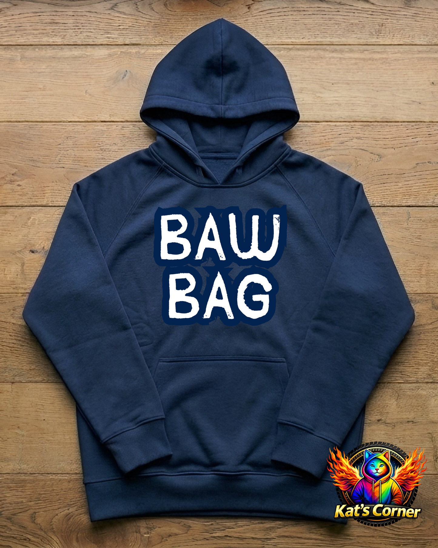 "Baw Bag" Navy Unisex Hoodie