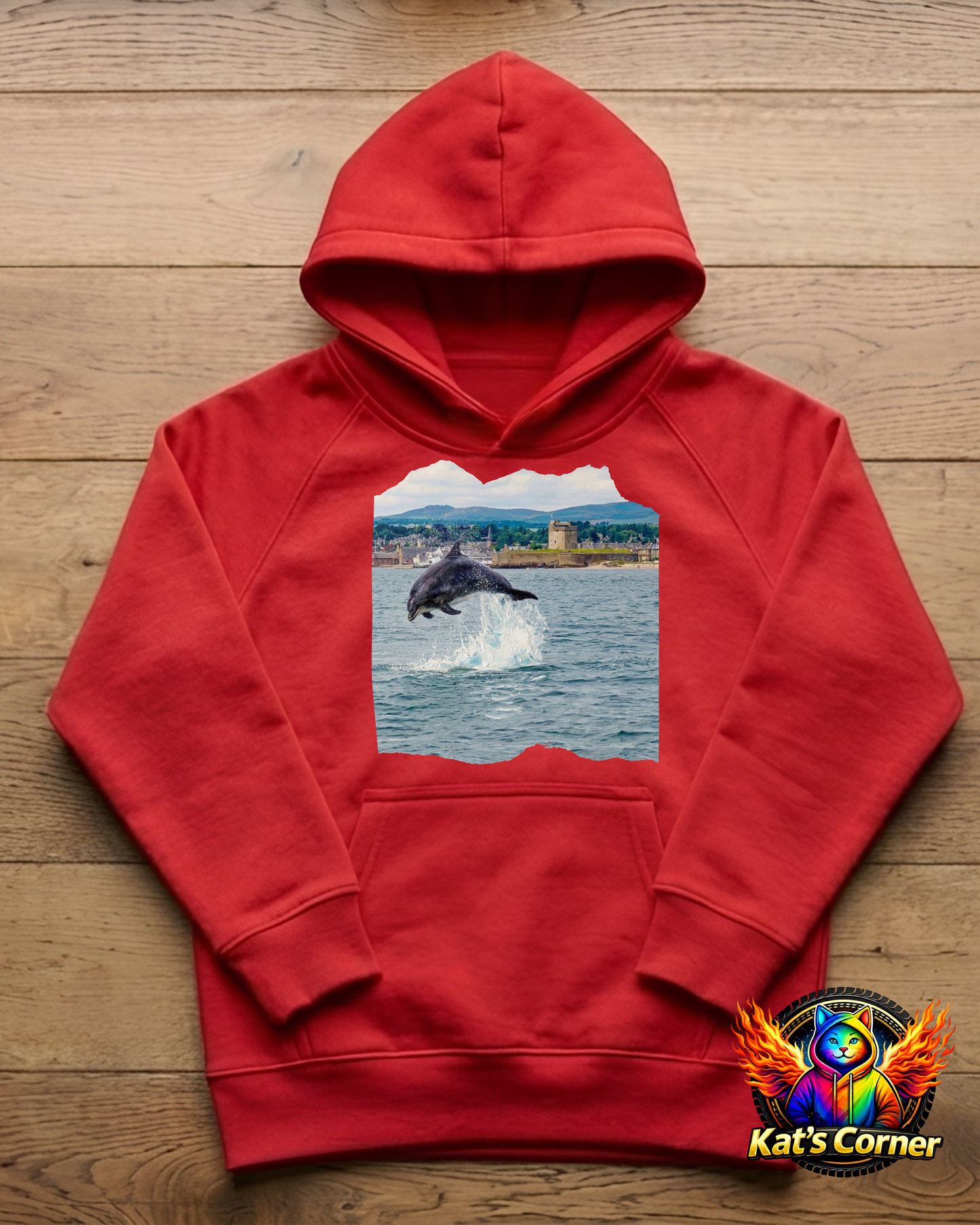 "Broughty Ferry Dolphin" Kids Hoodie