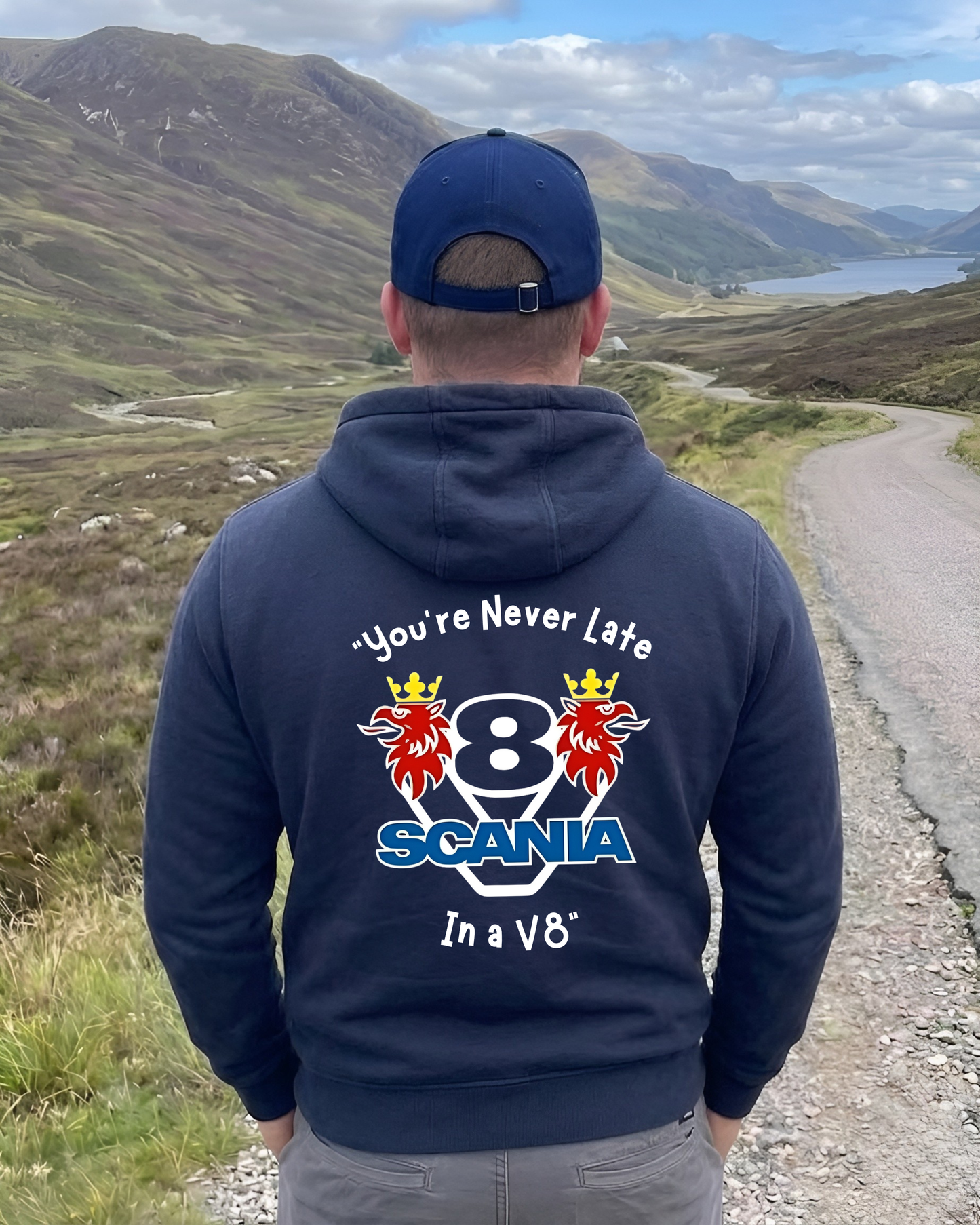 "You're Never Late in a V8" Men's Hoodie