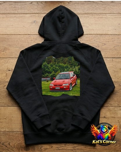 "Red Ford Escort Cosworth" Unisex Hoodie