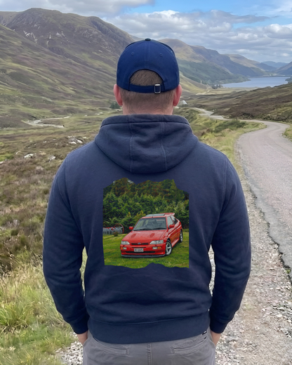 "Red Ford Escort Cosworth" Unisex Hoodie