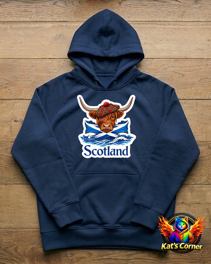 "Scotland" Highland Cow - Unisex Hoodie