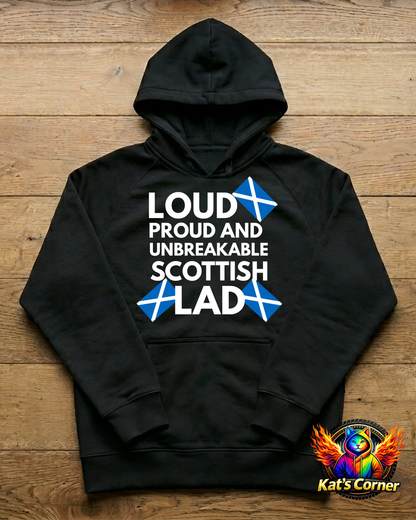 "Loud Proud Scottish Lad" - Mens Hoodie