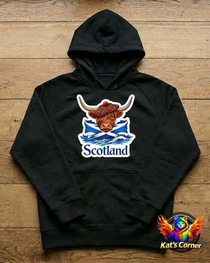 "Scotland" Highland Cow - Unisex Hoodie