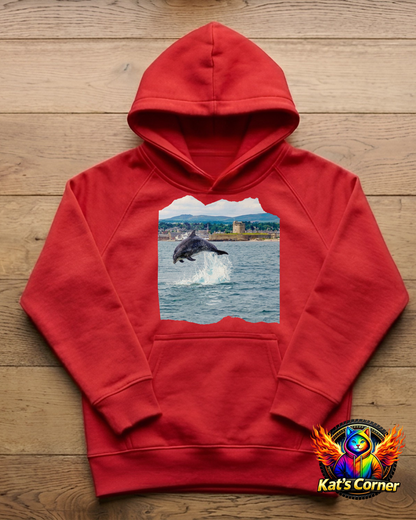 "Broughty Ferry Dolphin" Kids Hoodie