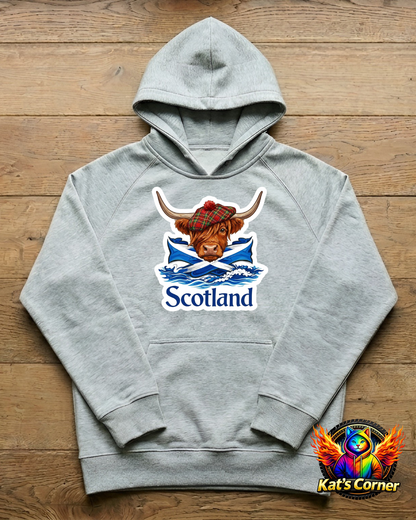 "Scotland" Highland Cow - Unisex Hoodie
