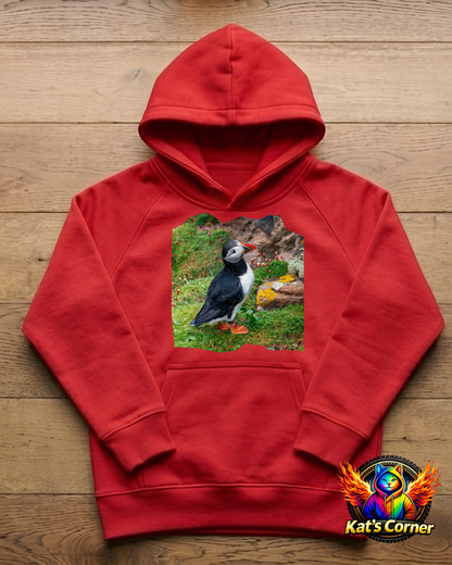 "Atlantic Puffin" Kids Hoodie